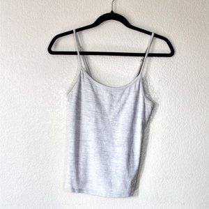 Light Gray Tank Top with Built-in Bra